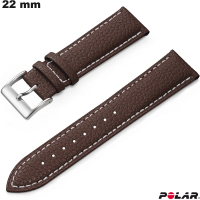 Bracciale Polar Marrone Pelle Vera 22mm per Orologio Economico