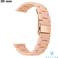Bracelet montre connectée Haylou Résine 20 mm Beige pas cher
