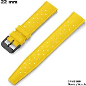 Bracelet 22mm Jaune Caoutchouc Samsung ● Port Offert
