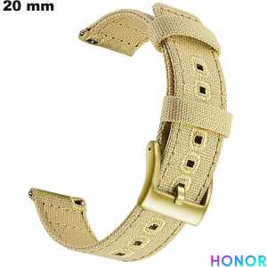 Vente Bracelet de 20 mm para reloj inteligente Beige de Tela u Honor