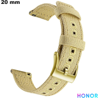 Vente Bracelet de 20 mm para reloj inteligente Beige de Tela u Honor
