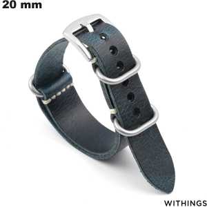 Echte Leren Blauwe Slimme Horloge Bracelet 20 Goedkoop