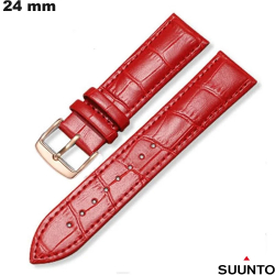 Bracelet Cuir véritable Rouge Style croco Suunto