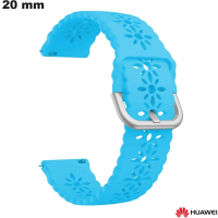 Bracelet 20mm Huawei de smartwatch u Bleu Caoutchouc de qualité
