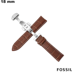 Bracelet montre intelligente Brun 18mm Fossil
