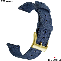 Bracelet Tissu Bleu pour montre 22mm Suunto # Port Gratuit