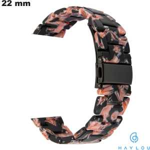 Slimme horloge armband Hayslou Zwart 22 mm van hoge kwaliteit