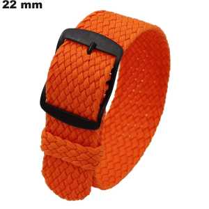 Bracelet pour montre Nylon 22mm Orange # Port à 3,99€