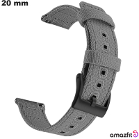 Vente Bracelet Tissu montre connectée Amazfit 20mm Gris