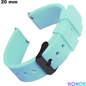 Vendita Bracciale morbido per orologio 20mm Silicone Blu Honor