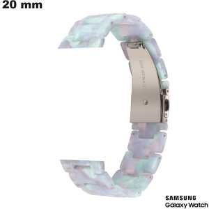 Armband Wit 20 mm voor Samsung Horloge Hars - Gratis Verzending