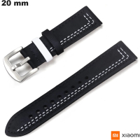 Verkoop Horlogearmband 20mm Zwart smartwatch Echt leer Xiaomi