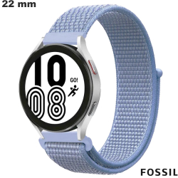 Fossil 22mm Blue Fabric Bracelet Smartwatch