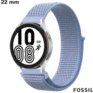 Armreif Fossil Tissu 22mm Blau Smartwatch günstig