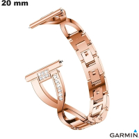 Bracelete bijou relógio conectado Dourado rosa 20mm u Garmin de qualidade