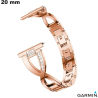 Acheter Bracciale gioiello orologio connesso Dorato rosa 20mm per Garmin di qualità