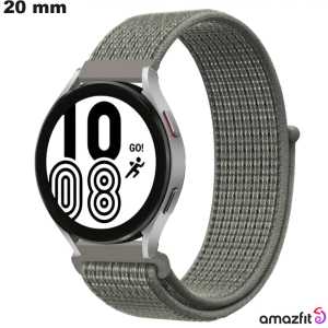 Bracelet montre Tissu Gris Amazfit 20mm (Bip S Lite, Neo) de qualité