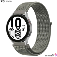 Quality Gray Fabric Watch Bracelet Amazfit 20mm (Bip S Lite, Neo)