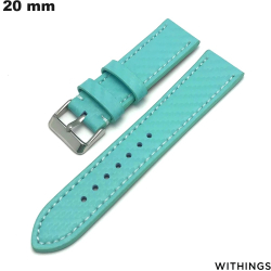 Bracelet Cuir véritable Bleu montre 20mm Withings