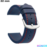 Armband Honor voor horloge Blauw Faux leer 22 mm \ Verzendkosten 3,99€