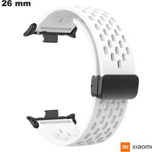 Pulseira de relógio flexível 26 mm Silicone Xiaomi Branca de qualidade