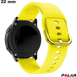 Bracelet Polar Silicone sportif Jaune montre 22mm