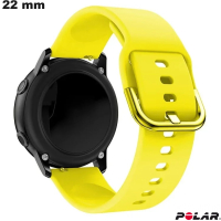 Pulsera Polar Silicona deportiva Amarilla reloj 22mm de calidad