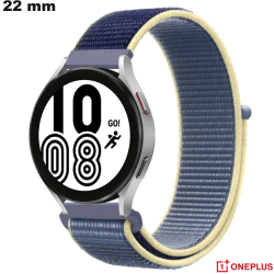 Bracciale 22mm per smartwatch Nylon OnePlus Blu