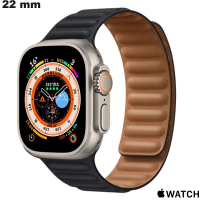 Blue Leather Apple Watch Bracelet 22 mm smartwatch ● Free Shipping