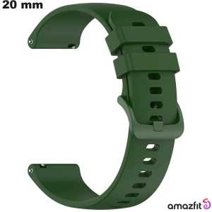 Armband Caoutchouc Amazfit 20mm Uhr Grün / Premium-Qualität