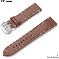Comprar Pulseira de Couro Verdadeiro Marrom Garmin 22 mm