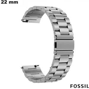Acheter Bracelet 22mm de smartwatch Argenté Fossil Titane