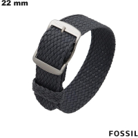 Bracelet montre intelligente Fossil 22 mm Gris Tissu de qualité