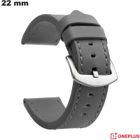 Comprar Bracelete Cinza em Couro PU para smartwatch OnePlus 22 mm