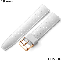 Pulsera de 18 mm de caucho Fossil blanco reloj / Calidad Premium