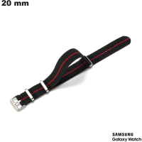 Braccialetto Samsung smartwatch Nylon Nero u 20 mm \ Spedizione Gratuita