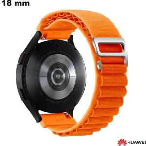 Bracelet poignet large Orange Tissu montre Huawei de qualité