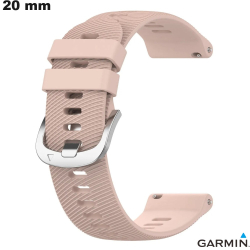 Pulseira de Borracha 20 mm Rosa para Relógio Garmin