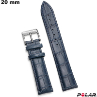 Vente Bracelet pour montre Polar Cuir véritable 20mm Bleu