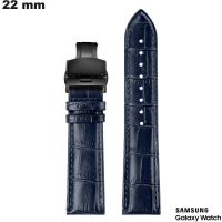 Sale Bracelet for Watch Genuine Leather Blue Samsung 22mm