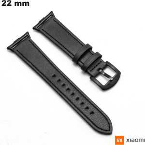 Bracelet Xiaomi Grijs Leer voor smartwatch 22 mm / Verzendtijd 24u