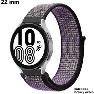 Bracelet Samsung 22mm Violet Nylon montre intelligente pas cher