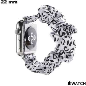Bracelet 22 mm Tissu Léopard Apple Watch montre Blanc pas cher