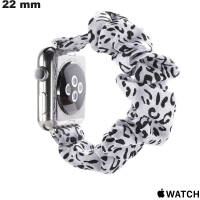 Bracelet 22 mm Tissu Léopard Apple Watch montre Blanc pas cher
