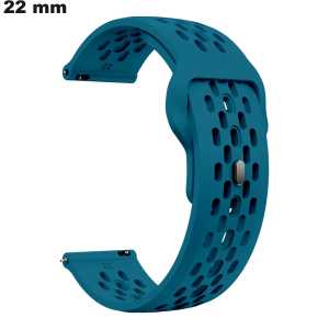 Armband Siliconen Blauw 22 mm voor horloge \ Eenvoudige Montage