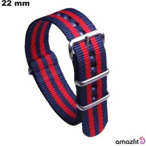 Acheter Bracelet Bleu de montre connectée 22 mm Amazfit Nylon