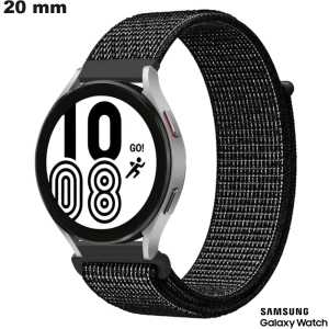 Venda de Pulseira de Nylon 20mm para relógio inteligente Preto Samsung