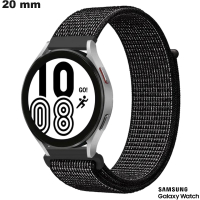 Vendita Bracciale Nylon 20mm per orologio connesso Nero Samsung