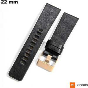 Echtes schwarzes 22mm Lederarmband für Xiaomi Uhr kaufen
