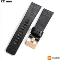 Buy Genuine Black Leather 22mm Xiaomi Watch Bracelet